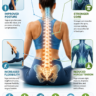 Illustration showing how yoga benefits spinal health